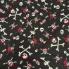 100% Cotton Fabric Oh Sew Crafty Jolly Roger Pirates Skull & Crossbones 138cm Wide