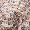 Polycotton Fabric Dogs Digital Print – 112cm Wide – Lightweight Craft Fabric