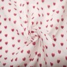 Polycotton Fabric 3D Crochet Hearts Digital Print – 112cm Wide – Lightweight Craft Fabric