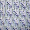 Polycotton Fabric 3D Floral Iris Digital Print – 112cm Wide – Lightweight Craft Fabric