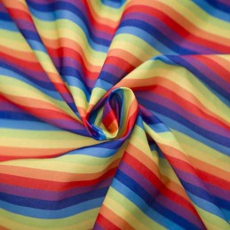 Polycotton Fabric Rainbow...