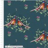 100% Organic Cotton Fabric Make + Believe Woodland Wanderers Resting Pheasants 112cm Wide