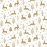 100% Cotton Fabric | Nutex | White Christmas - Reindeer | 112cm Wide