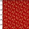 100% Cotton Fabric John Louden Christmas Xmas Festive Metallic Reindeer & Trees 112cm Wide