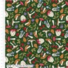 100% Cotton Fabric The Craft Cotton Co Nightfall Forest Moonlit Mushroom 112cm Wide
