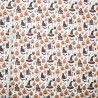 Polycotton Fabric Halloween Pumpkins, Cats & Witches Digital Print – 112cm Wide – Lightweight Craft Fabric