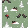 100% Cotton Fabric The Craft Cotton Co Frosty Paws Snow Games 112cm Wide