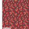 100% Cotton Fabric The Craft Cotton Co Holly & Poinsettia Red Holly 112cm Wide
