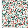 100% Cotton Fabric Peter Rabbit Christmas Orchard Pomegranate Holly 112cm Wide