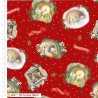 100% Cotton Fabric Peter Rabbit Christmas Orchard Festive Morn 112cm Wide