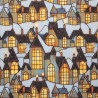 100% Digital Cotton Fabric | Little Johnny | 3D Stained Glass Homes | 150cm Wide