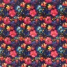 Polycotton Digital Printed Fabric | Crafty | Marble Batik Flowers | 115cm Wide