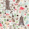 100% Cotton Fabric | Nutex | Fairytale - Mushroom Houses | 112cm Wide