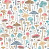 100% Cotton Fabric | Nutex | Fairytale - Mushrooms - Woodland | 112cm Wide