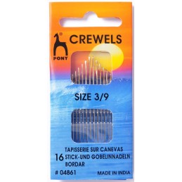 Pony Crewels Gold Eye Needles 12-16 Pack Craft Sewing Knitting