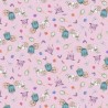 100% Cotton Fabric | Nutex | Princess Dreams - Scatter Pink | 112cm Wide