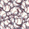 100% Cotton Digital Fabric Timeless Treasures Packed Baseballs 112cm Wide