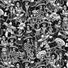 100% Cotton Digital Fabric Timeless Treasures Day Of The Dead Toile 112cm Wide
