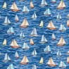 100% Cotton Digital Fabric Timeless Treasures Sailboats In The Sea 112cm Wide