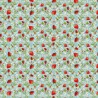 100% Cotton Digital Fabric Timeless Treasures Strawberries & Flowers Blue 112cm Wide