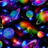 100% Cotton Digital Fabric Timeless Treasures Bright Solar System 112cm Wide