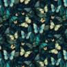 100% Cotton Digital Fabric Timeless Treasures Midnight Butterflies 112cm Wide