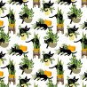 100% Cotton Digital Fabric Dear Stella Just Purrlanted Cats 112cm Wide