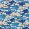 100% Japanese Cotton Fabric | Nutex | Fuji - Mountains Trees Clouds | 110cm Wide