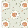 100% Cotton Fabric The Craft Cotton Co Bramble & Bumble Sleepy Fox 112cm Wide
