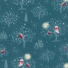 100% Cotton Fabric | Nutex | Winter Moonlight - Robin | 112cm Wide