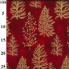 (REMNANT) 100% Cotton Fabric John Louden Christmas Tree Metallic Approx 25cm x 112cm