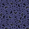 (REMNANT) 100% Cotton Fabric Lewis & Irene Halloween Spooky Bats Blue Approx 12cm x 112cm