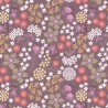 (REMNANT) 100% Cotton Fabric Lewis & Irene Sea Holly Floral Dark Heather Approx 23cm x 112cm