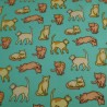 (REMNANT) Polycotton Fabric Just Cats Kitties Lounging Animals Approx 45cm x 112cm
