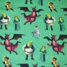 (REMNANT) Cotton Jersey Fabric Dreamworks Shrek Movie Dragon Donkey Fiona Puss in Boots Approx 87cm x 140cm