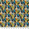 (REMNANT) 100% Cotton Fabric Camelot DC Comics Heroines Stacked Wonder Woman Batgirl Approx 22cm x 112cm