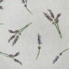 Cotton Rich Linen Look Digital Fabric Lavender Floral 140cm Wide