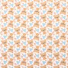 (REMNANT) Flannel Fabric Bears Teddy Bear Camping Tents Marshmallows Approx 25cm x 107cm