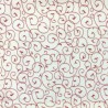 (REMNANT) 100% Cotton Fabric Christmas Scrolling Swirl Detail Red & White Approx 49cm x 56cm