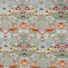 (REMNANT) 100% Cotton Digital Fabric William Morris Strawberry Thief Approx 47cm x 140cm