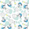 (REMNANT) 100% Cotton Fabric Disney 101 Dalmatians Top Pup White Approx 55cm x 112cm
