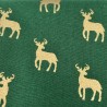 (REMNANT) 100% Cotton Metallic Fabric John Louden Gold Deer Scandi Print Approx 200cm x 112cm