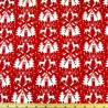 (REMNANT) Cotton Linen Look Canvas Fabric John Louden Scandinavian Christmas Reindeer Windmill Approx 58cm x 112cm