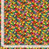 (REMNANT) Fabric Timeless Treasures Spring Treats Jelly Beans Approx. 51cm x 52cm