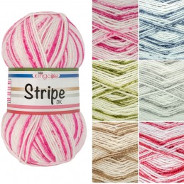 King Cole 100g Stripe DK Double Knitting Self Striping Yarn Acrylic Wool Ball