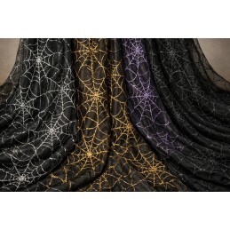 Spiderweb Net Lace Fabric...