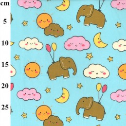 SALE Polycotton Fabric Grey...