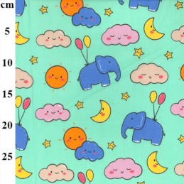 SALE Polycotton Fabric Grey...