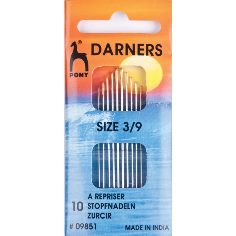 Pony Darners Gold Eye Needles Size 1-18 Pack Craft Sewing Knitting