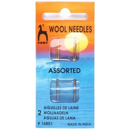 Pony Wool Gold Eye Needles Assorted Pack Craft Sewing Knitting